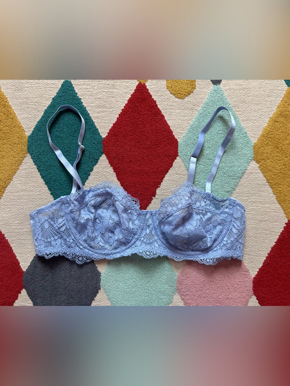 Intimately Free People Maya Lace Underwire Convertible Bra - Astral Blue - 34B
